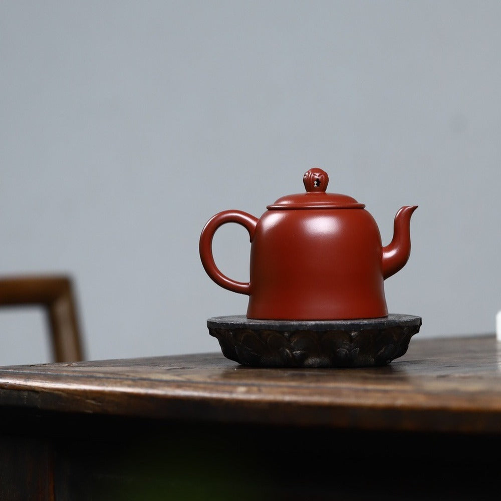 全手工宜兴紫砂茶壶 [金钟壶] (大红袍 - 170ml)