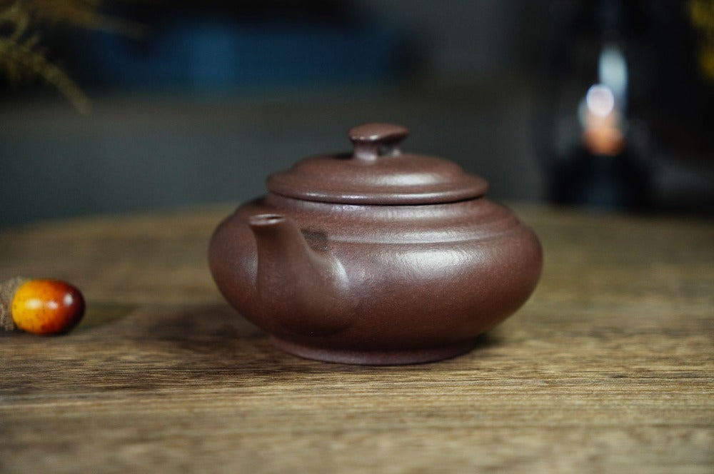 Full Handmade Yixing Zisha Teapot [Shang Xin Qiao Pot] (Zi Ni - 210ml) - YIQIN TEA HOUSE | yiqinteahouse.com | 200-300ml, full handmade zisha teapot, plain smooth, teapot, teaware