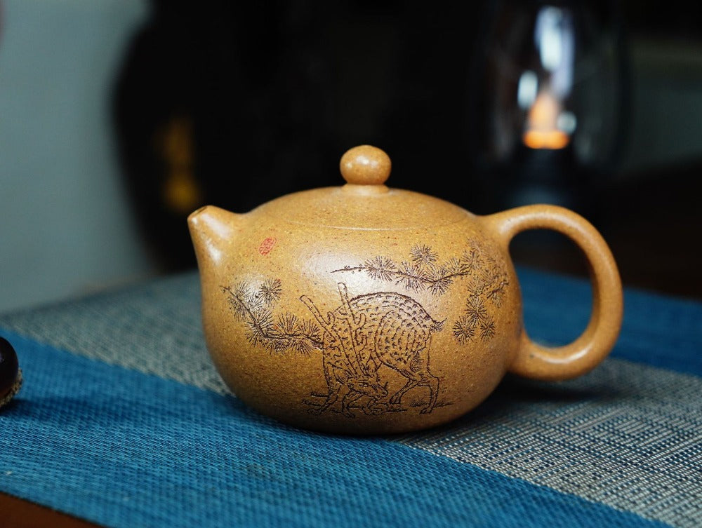 Full Handmade Yixing Zisha Teapot [Xishi Pot] (Wucai Lao Duan Ni - 250ml)