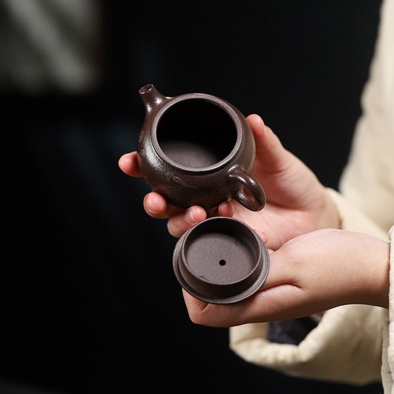 Yixing Zisha Teapot [Mini Lotus Joy] (Lao Zi Ni - 110ml)