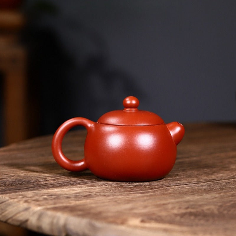 Exquisite Yixing Zisha Teekanne [Mini Xishi Pot] (Dahongpao / Zi Zhu Ni - 130ml)