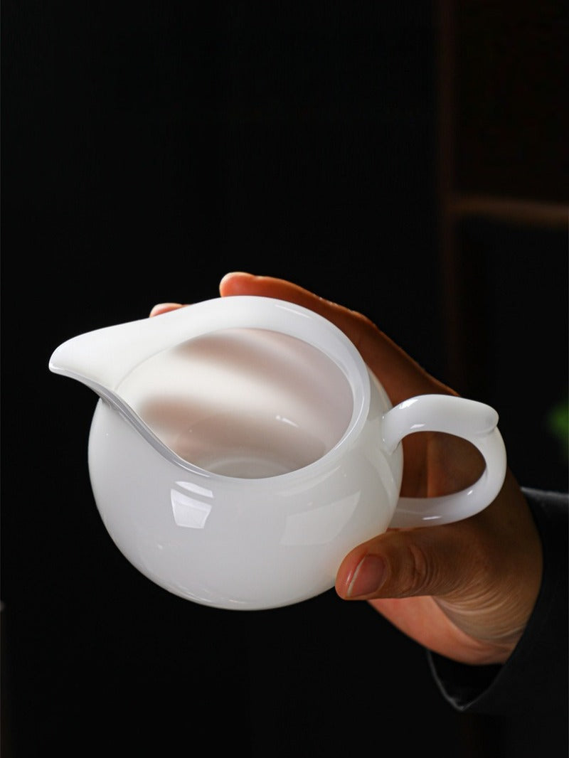 Eisjade-Weißporzellan glasierter Fair Cup 220-240ml