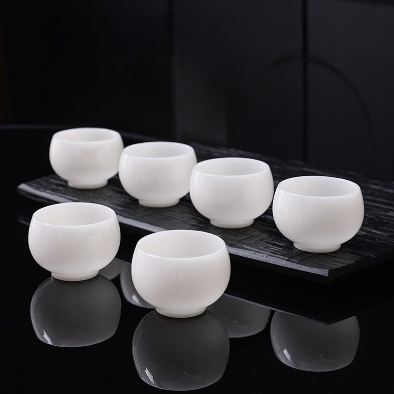 Eisjade-Weißporzellan glasiert kleine Teetasse 30-65ml