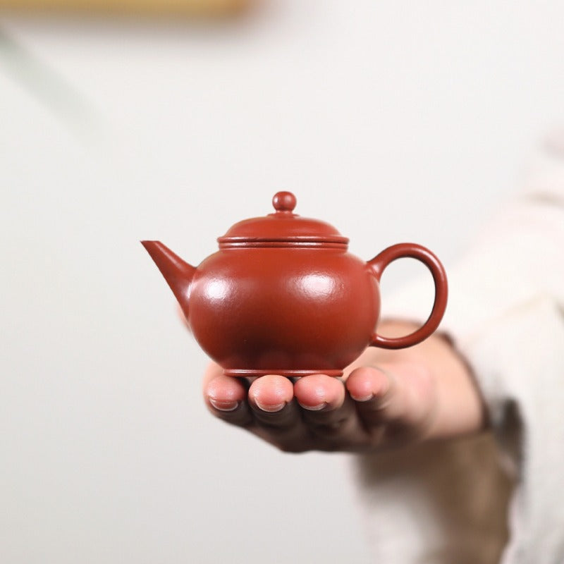 Yixing Zisha Teapot [Shui Ping] (Wrinkled Skin Zhu Ni - 95ml)