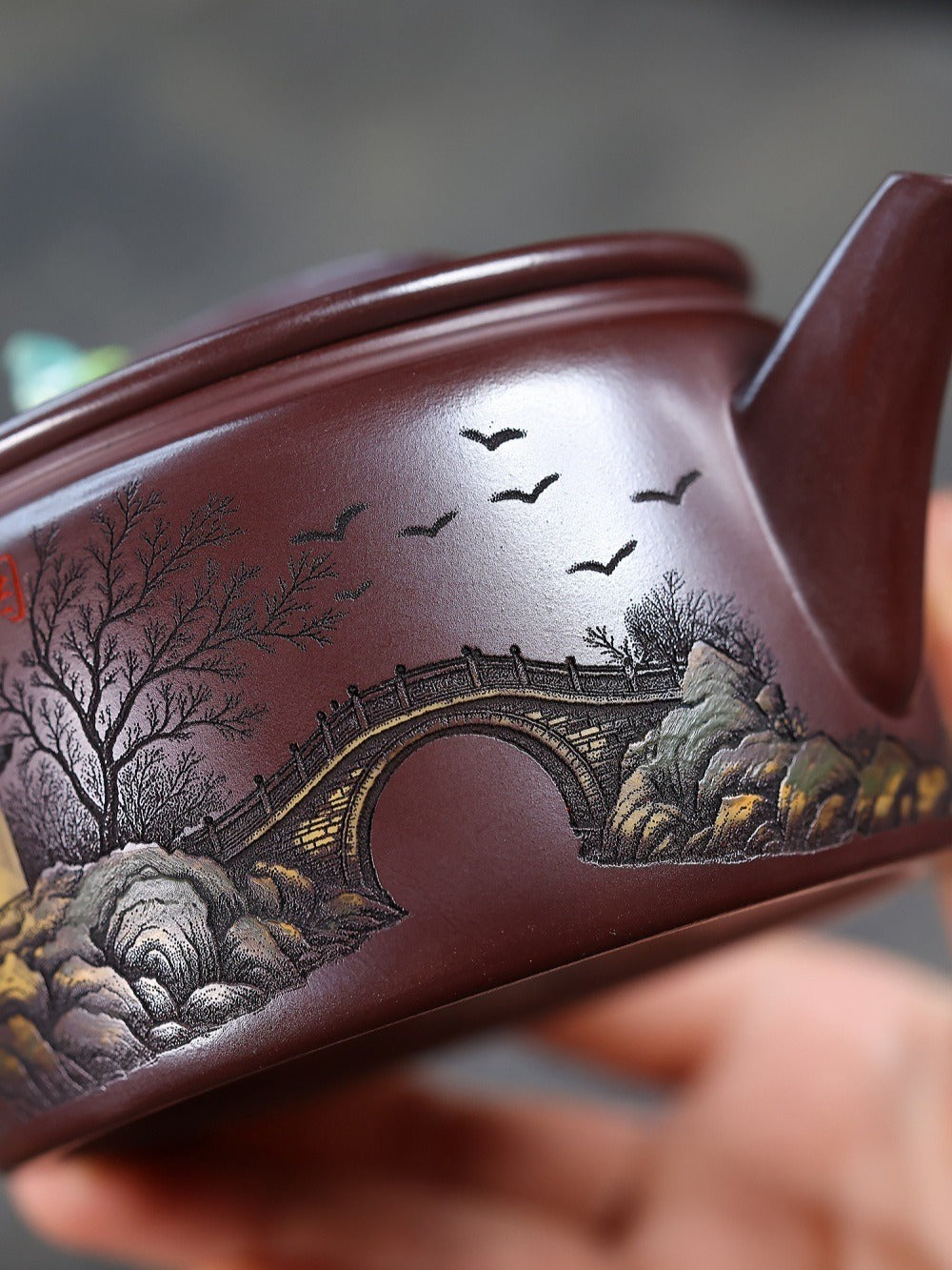 Yixing Zisha Teapot [Jiangnan Hanwa] (Shi Hong - 300ml)