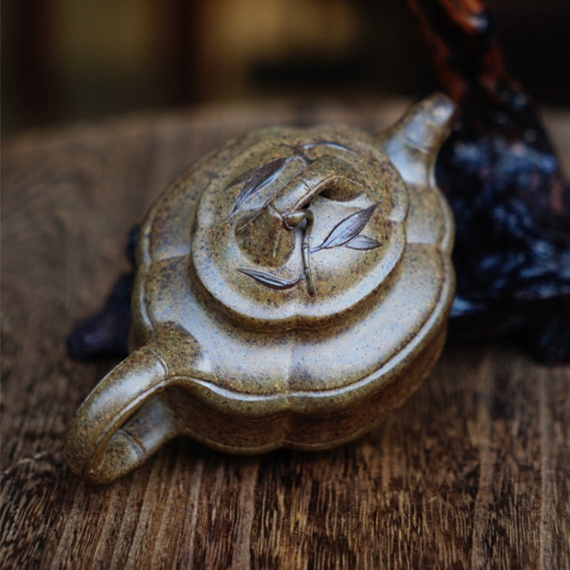 Théière Yixing Zisha entièrement faite à la main [Pot Sifang Zhu Gu] (Qing Duan Ni Fired - 160 ml)