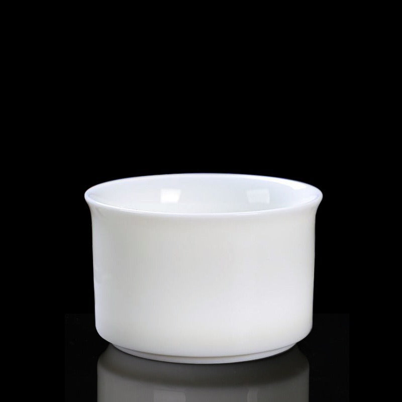 Mutton Fat Jade White Porcelain Glazed Master Tea Cup 75-120ml