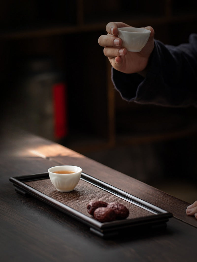 Sandalwood Bamboo Rattan Tea Tray - YIQIN TEA HOUSE | yiqinteahouse.com | tea tray, teaware