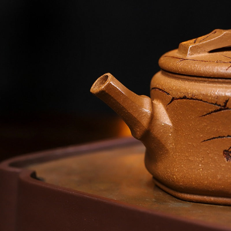 Full Handmade Yixing Zisha Teapot [Zhu Ying] (Jin Jiang Po Ni - 280ml)