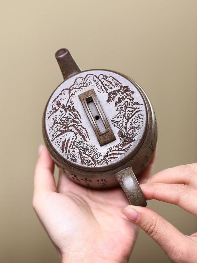 Tetera Yixing Zisha [Hanwa] (cocida a leña Duan Ni - 230ml)
