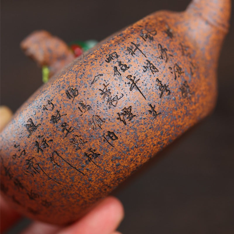 Yixing Zisha Teapot [Bamboo Tang Yu] (Duan Ni Firewood Fired - 120ml)