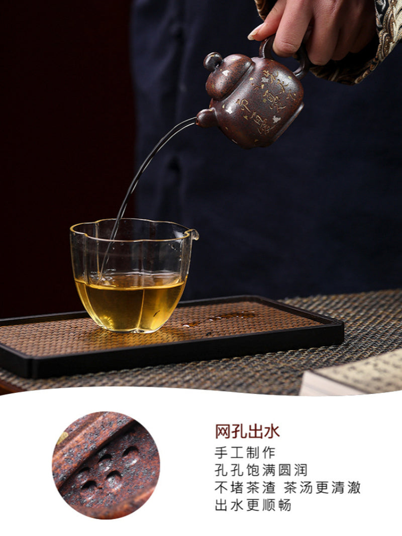 Full Handmade Yixing Zisha Teapot [Pao Zun Pot] (Firewood Fired Duan Ni - 130ml)