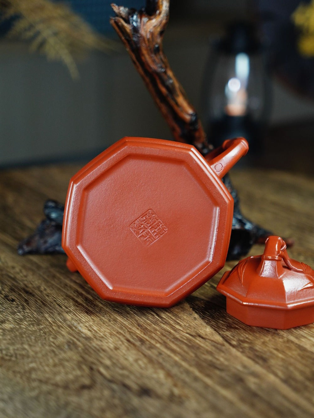 Full Handmade Yixing Zisha Teapot [Bafang Zhu Ding Pot] (Zhu Ni - 300ml)