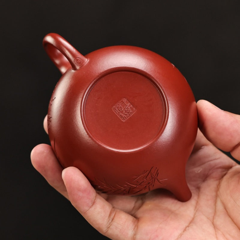 Full Handmade Yixing Zisha Teapot [Hanwa Pot] (Dahongpao - 160ml)