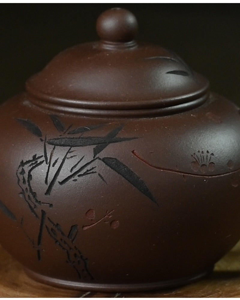Yixing Zisha Teapot [Bamboo Breeze Shui Ping] (Zi Ni - 150ml)