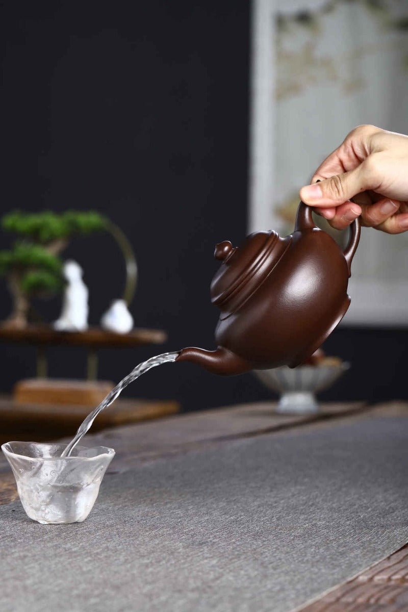 Théière Yixing Zisha entièrement faite à la main [Pot Xiao Ying] (Shi Hong - 360ml)