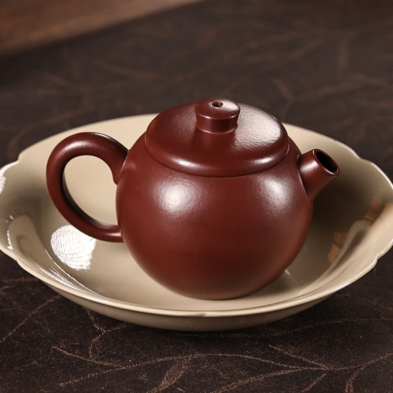 Teiera Yixing Zisha completamente fatta a mano [Mini Ruota Gigante] (Zi Zhu Ni - 110ml)