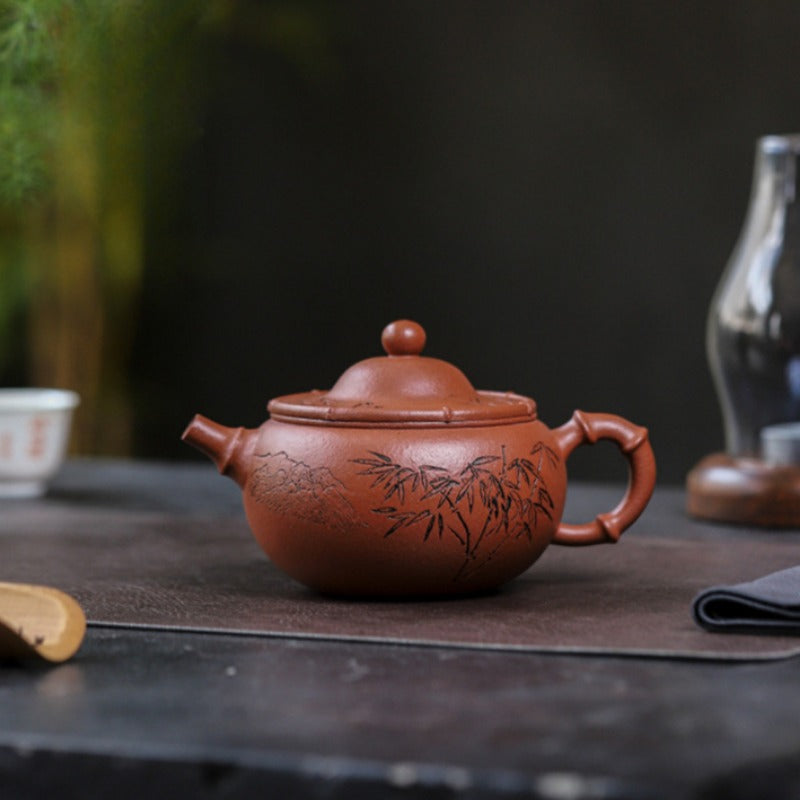 Full Handmade Yixing Zisha Teapot [Shanye Qingzhu] (Jiang Po Ni - 390ml)