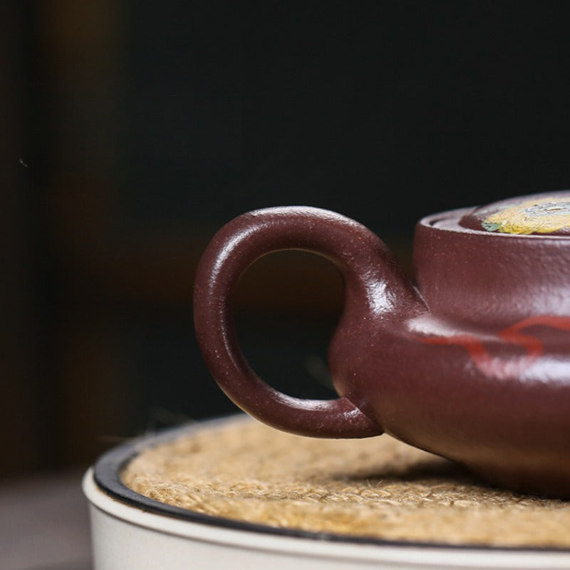 Théière Yixing Zisha entièrement faite à la main [Jiqing Tian Xia] (30 Mu Zi Ni - 260 ml)