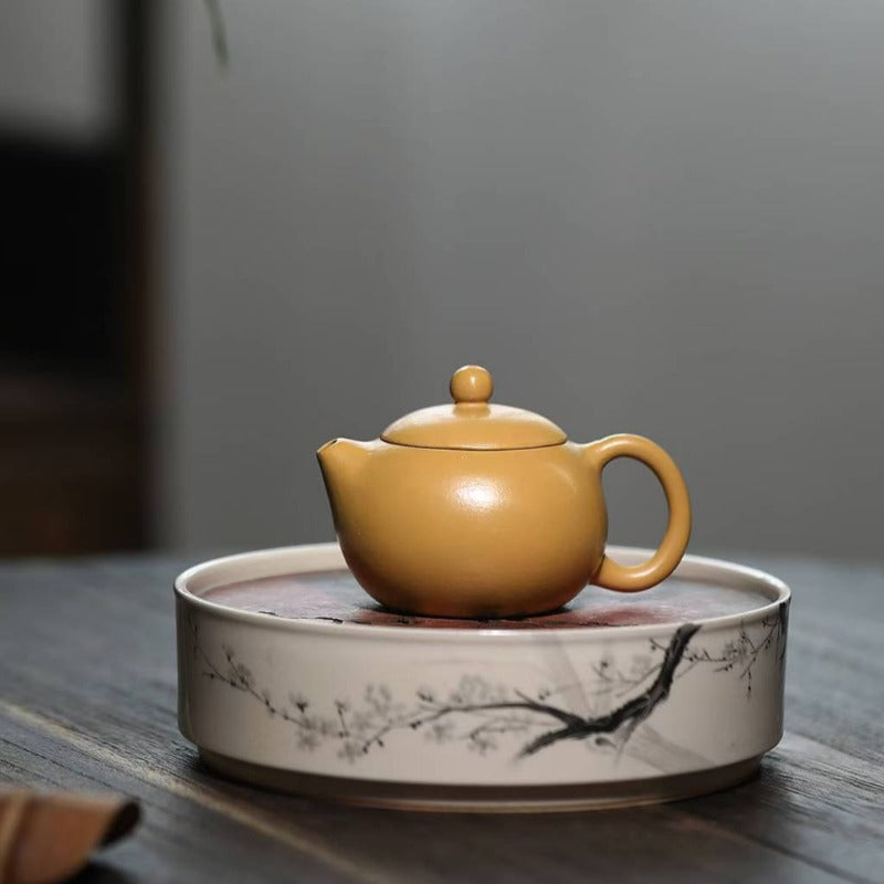 宜兴紫砂茶壶[西施壶] (黄金朱泥- 100ml) – YIQIN TEA HOUSE 一沁茶舍