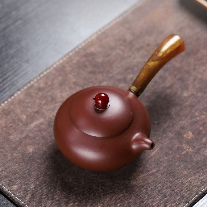 Yixing-Zisha-Teekanne [Tang Yu Wendan] (Zi Zhu Ni/Dahongpao - 200 ml)