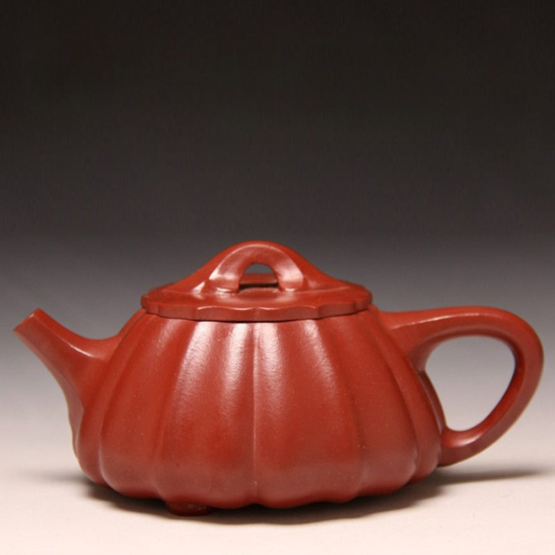 Full Handmade Yixing Zisha Teapot [Linghua Shi Piao Pot] (Dahongpao - 240ml) - YIQIN TEA HOUSE | yiqinteahouse.com | 200-300ml, full handmade zisha teapot, plain smooth, teapot, teaware