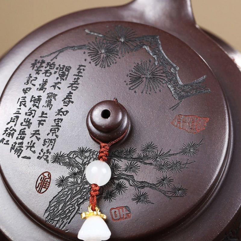Teko Yixing Zisha [Topi Jerami gaya Ming] (Lao Zi Ni - 160ml)