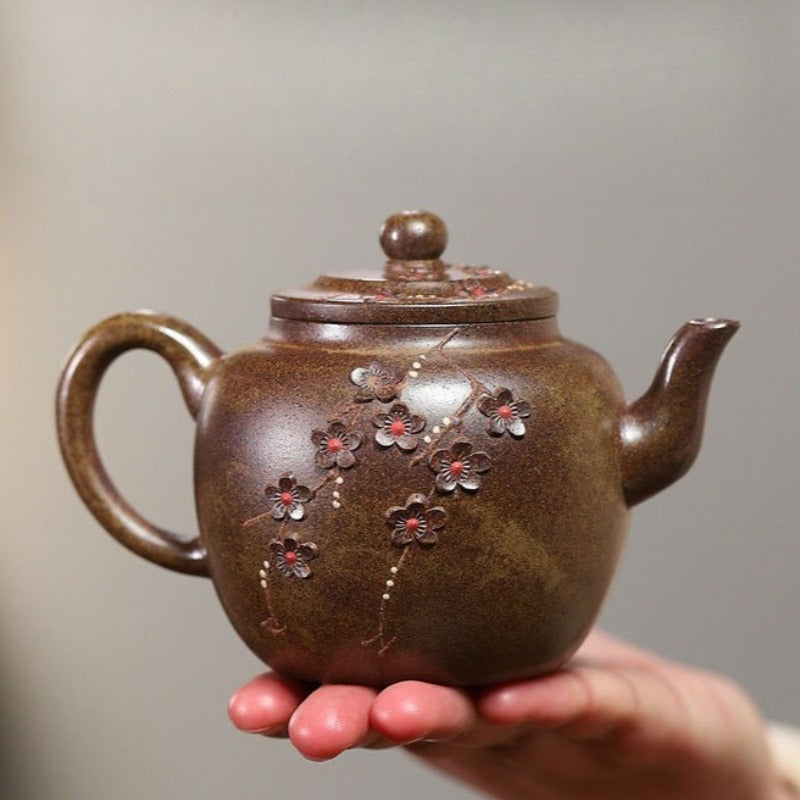 Exquisite Yixing Zisha Teapot [Fragrance Gongdeng] (Duan Ni Firewood Fired - 255ml)
