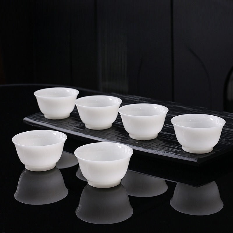 Eisjade-Weißporzellan glasiert kleine Teetasse 30-65ml