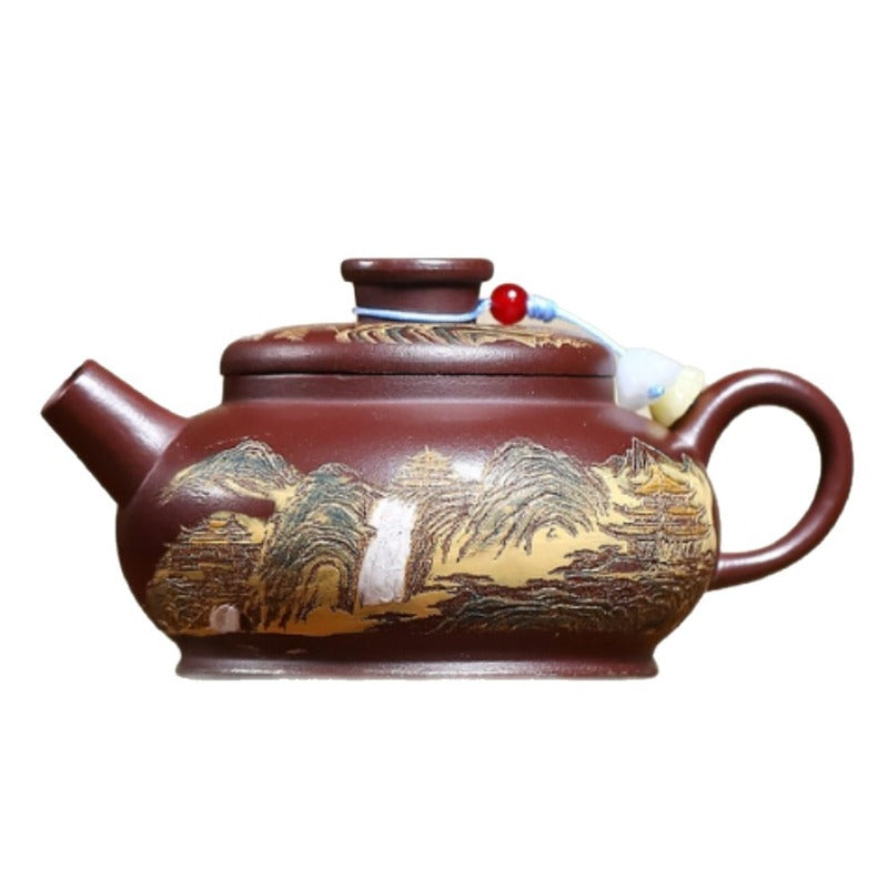 Yixing Zisha Teapot [Jin Hui Jiangshan] (Shi Hong - 180ml)