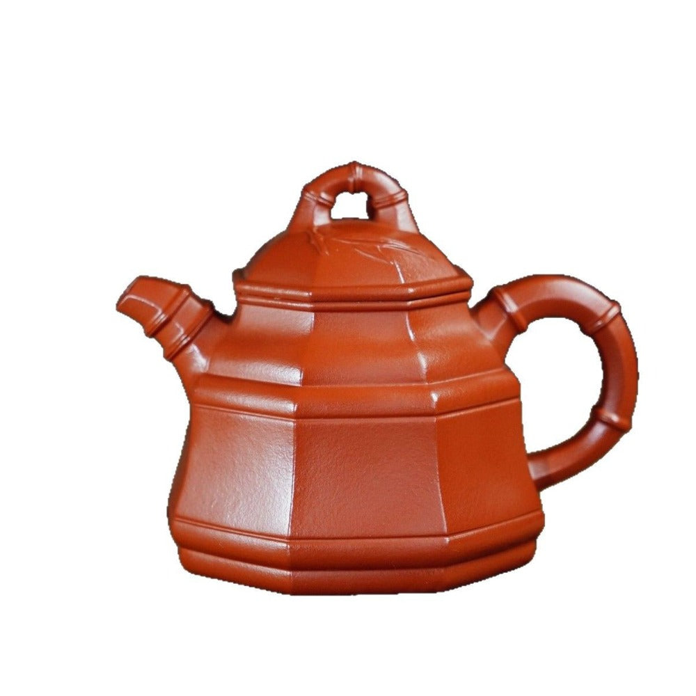 Full Handmade Yixing Zisha Teapot [Bafang Zhu Ding Pot] (Zhu Ni - 300ml)