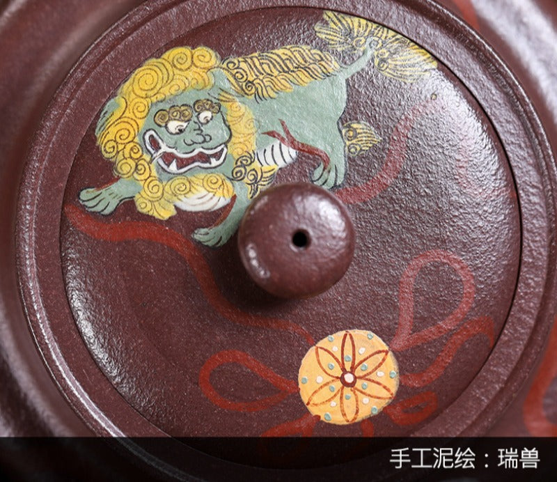 Théière Yixing Zisha entièrement faite à la main [Jiqing Tian Xia] (30 Mu Zi Ni - 260 ml)