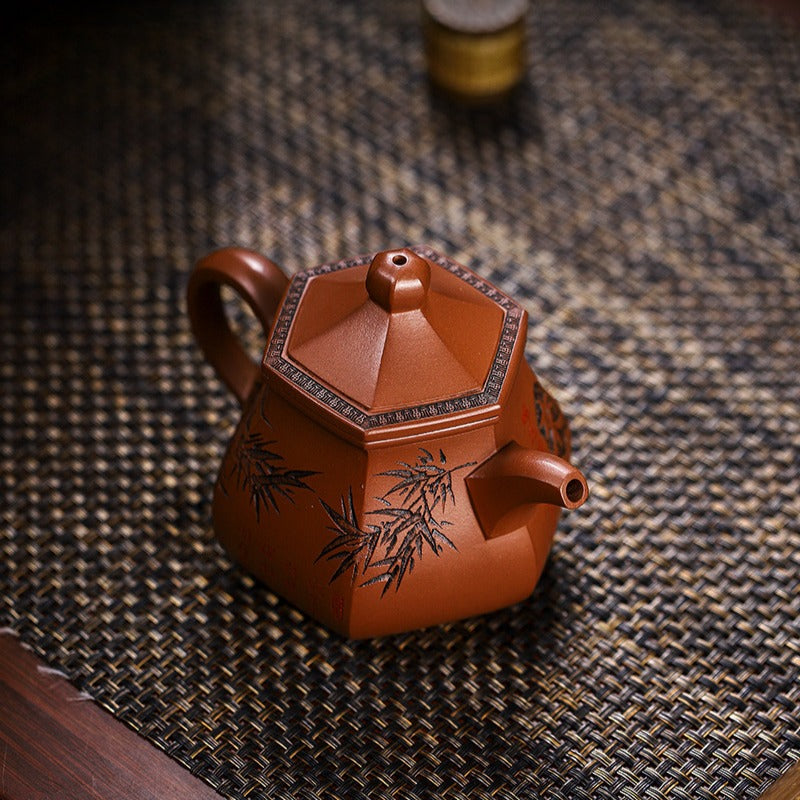 Full Handmade Yixing Zisha Teapot [Qing Feng Xu Lai] (Ge Zi Ni - 300ml) - YIQIN TEA HOUSE | yiqinteahouse.com | 200-300ml, full handmade zisha teapot, teapot, teaware