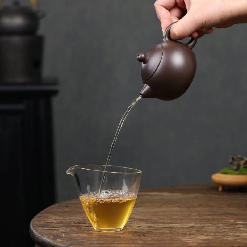 Full Handmade Yixing Zisha Teapot [Xishi Pot] (Lao Zi Ni - 200ml)