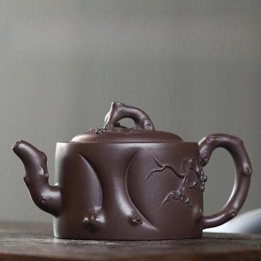 Full Handmade Yixing Zisha Teapot [Grape Stump Pot] (Lao Zi Ni - 180ml)