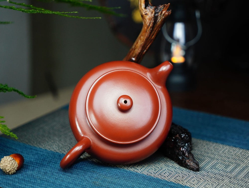 Full Handmade Yixing Zisha Teapot [Fanggu Pot] (Dahongpao - 320ml)