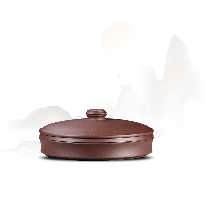 宜兴紫砂 茶饼罐 茶叶罐 存茶罐 [竹段] 层叠款