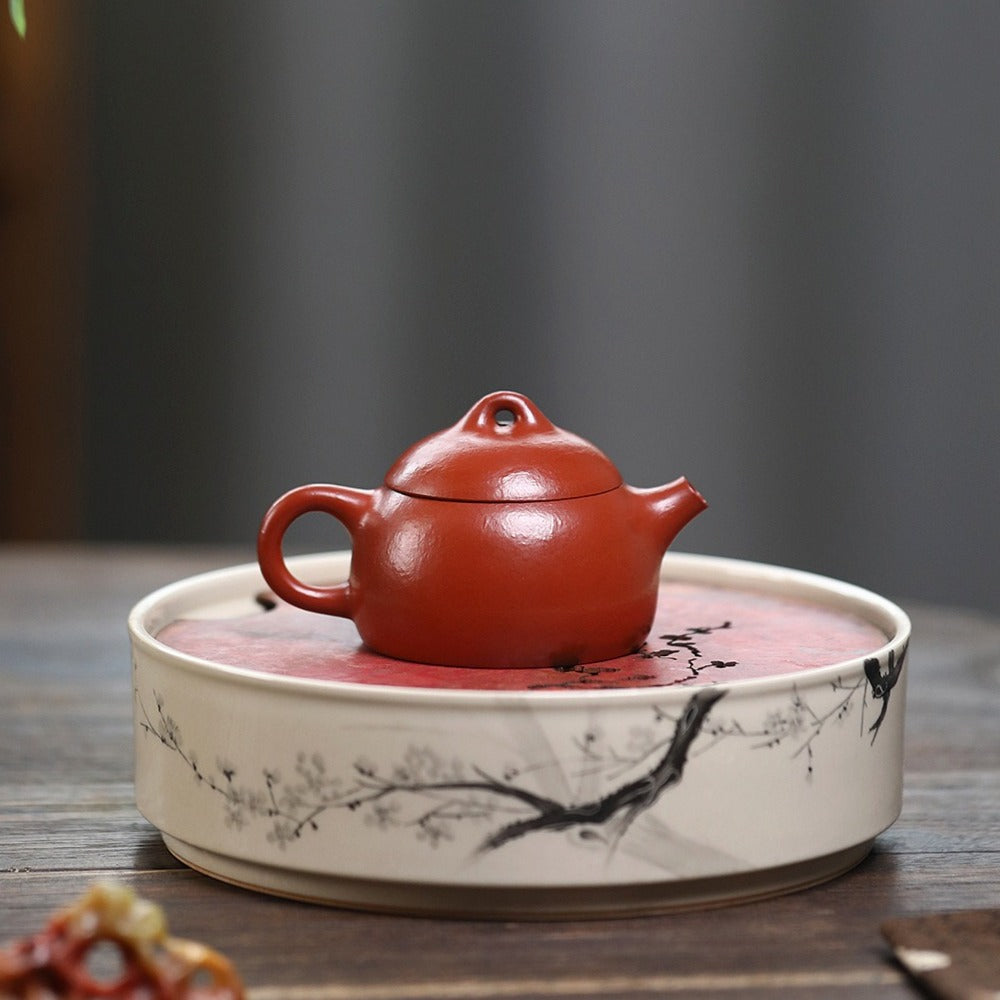 Yixing Zisha Teapot [Mini Qin Quan] (Wrinkled Skin Zhu Ni - 50ml)