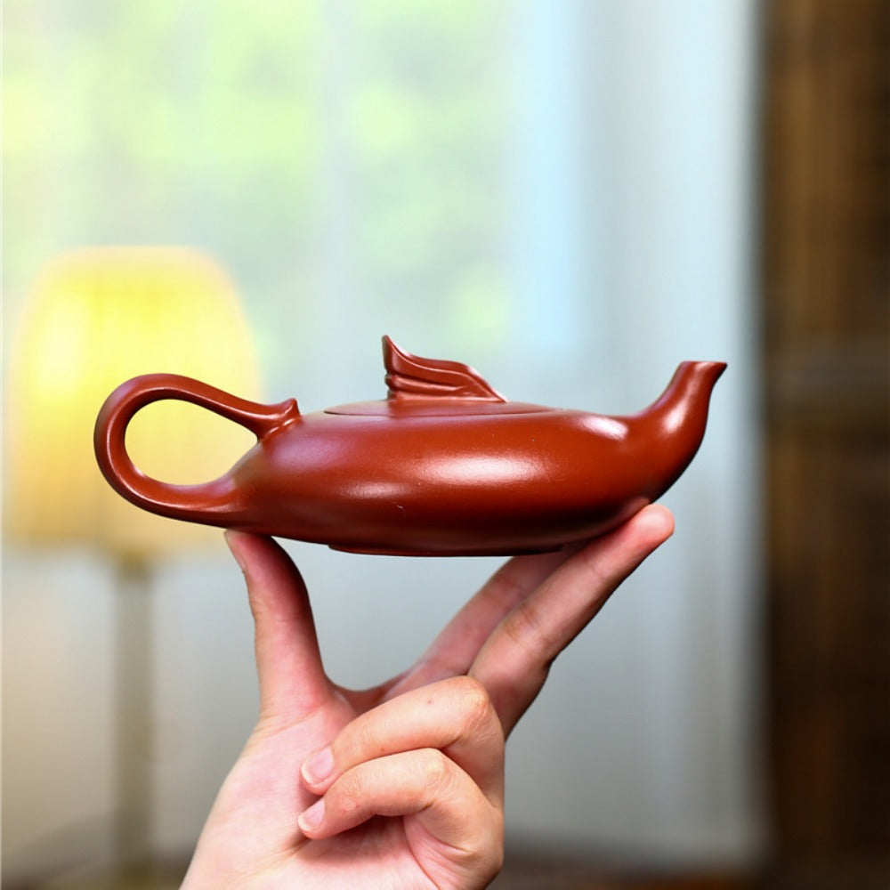 Yixing Zisha Teapot [Smooth & Fine] Painted/Plain (Dahongpao - 200ml)