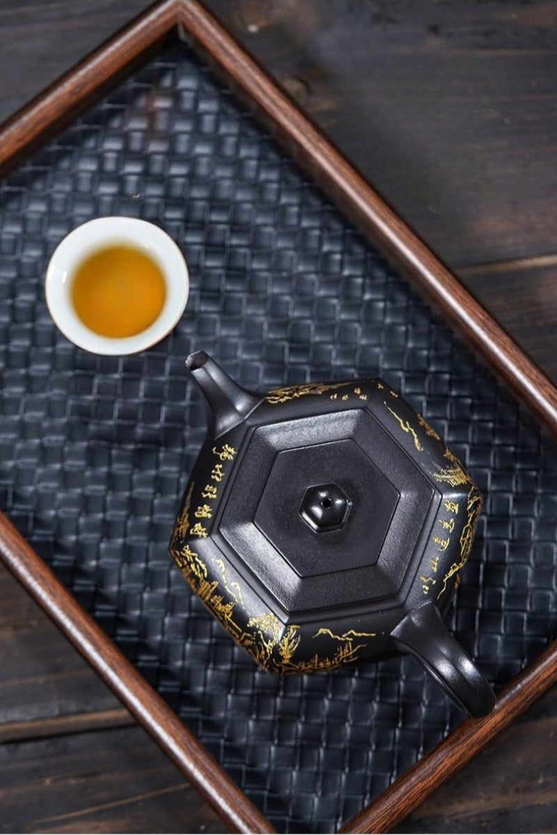 Teiera Yixing Zisha completamente fatta a mano [Dabin Liufang] (Zhuni ridotto - 300 ml)