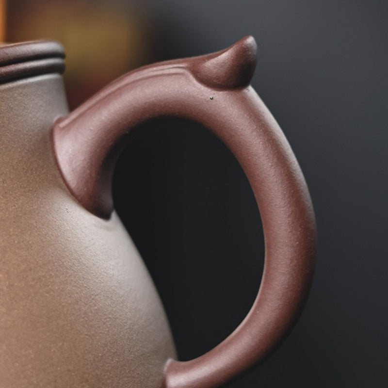 Yixing Zisha Tasse à thé avec filtre [Joy] (Zi Ni / Duan Ni - 460 ml)