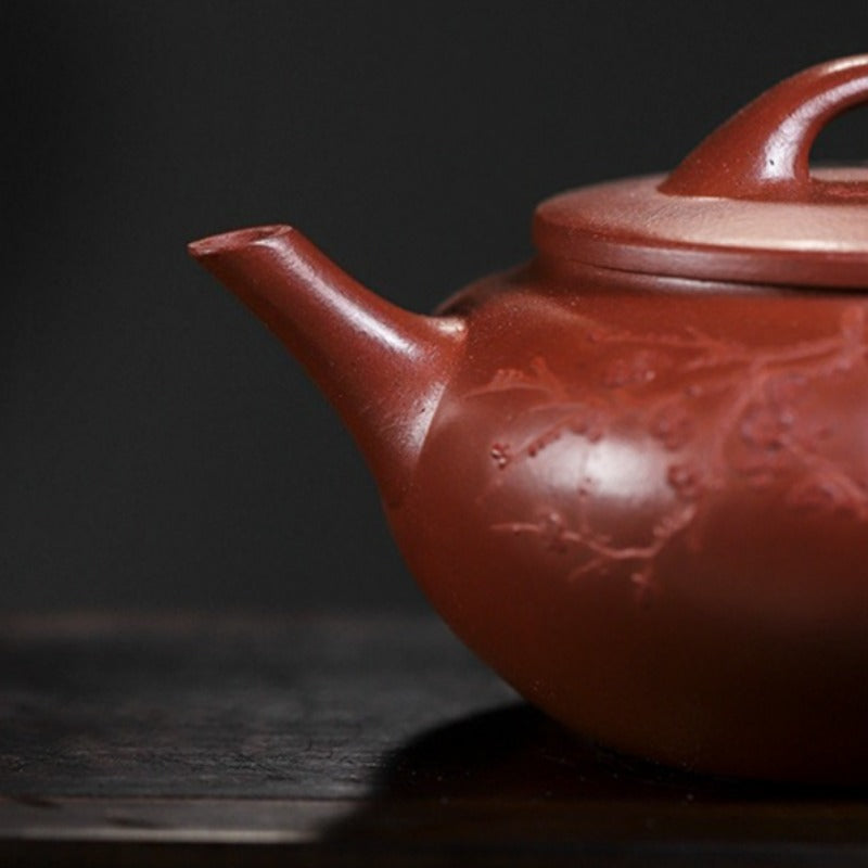 全手工宜兴紫砂茶壶 [含香] (红皮龙 - 350ml)