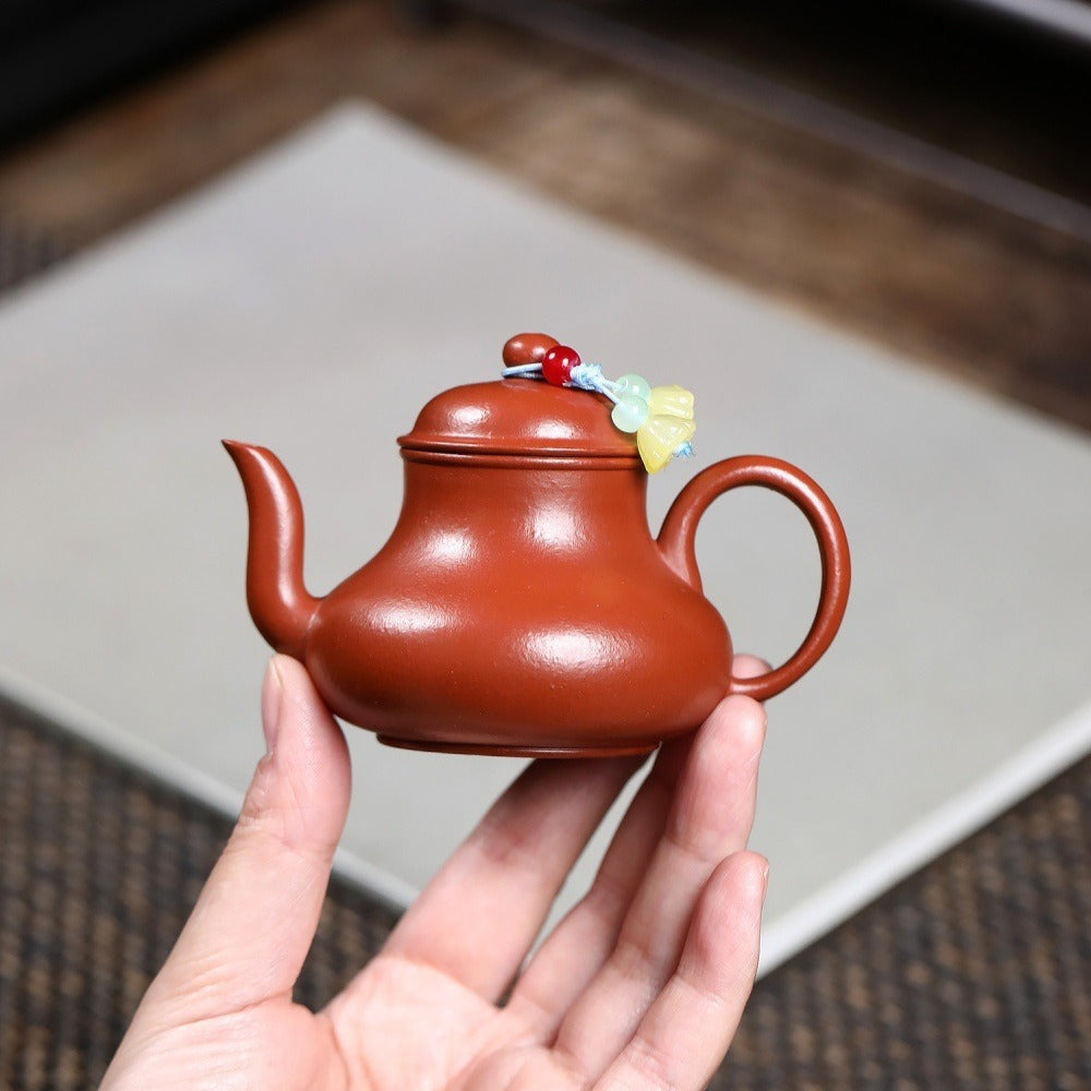 Yixing Zisha Teapot [Mini Si Ting] (Wrinkled Skin Zhu Ni - 100ml)