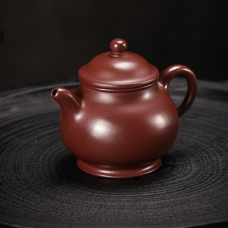 Vollhandgefertigte Yixing Zisha Teekanne [Gao Pan Kanne] (Hong Pi Long - 150ml)