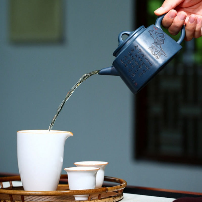 Yixing Zisha Teapot [Yangshen Liufang 养神六方] (Tian Qing Ni -370ml)