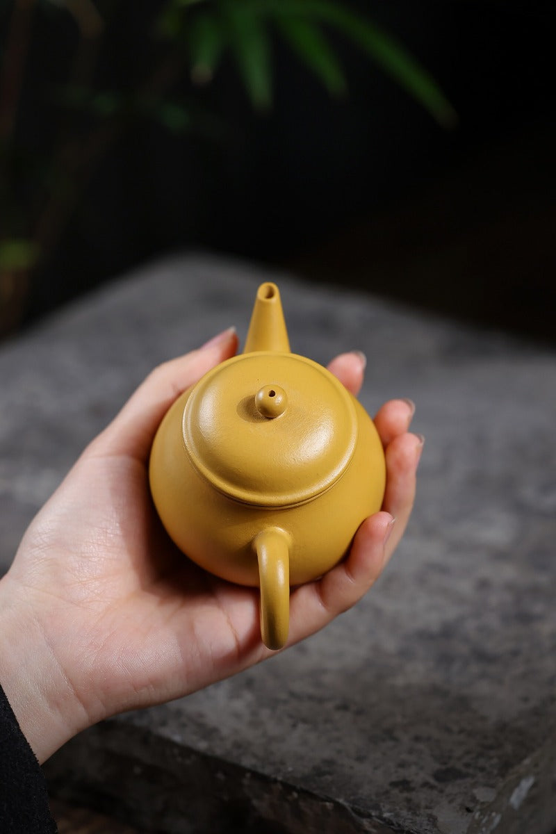 Yixing Zisha Teapot [Shui Ping] (Huangjin Zhu Ni - 150ml)