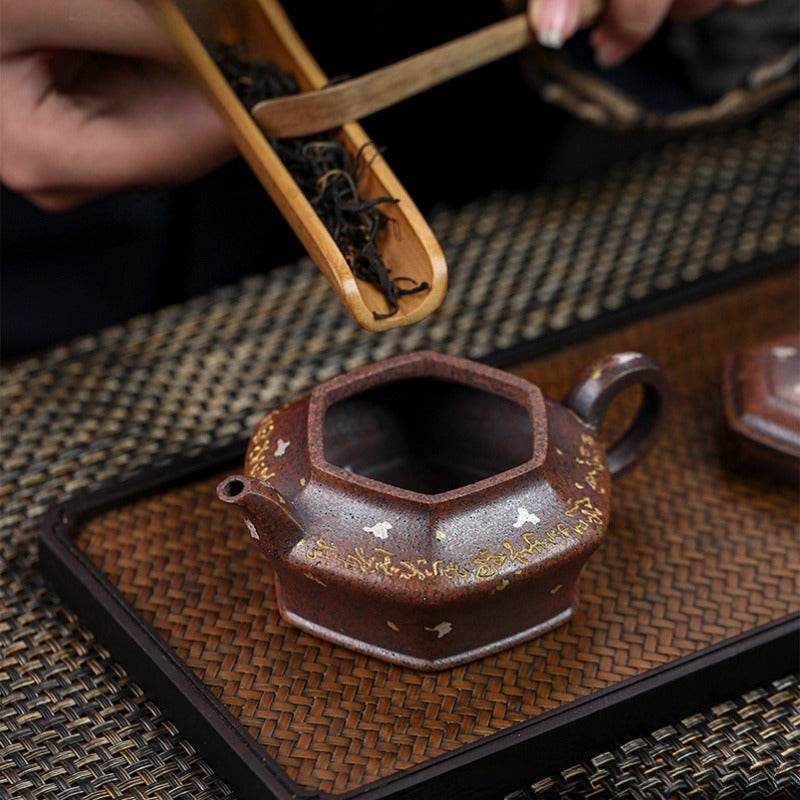 Full Handmade Yixing Zisha Teapot [Liufang Xu Bian] (Firewood Fired Duan Ni - 150ml)