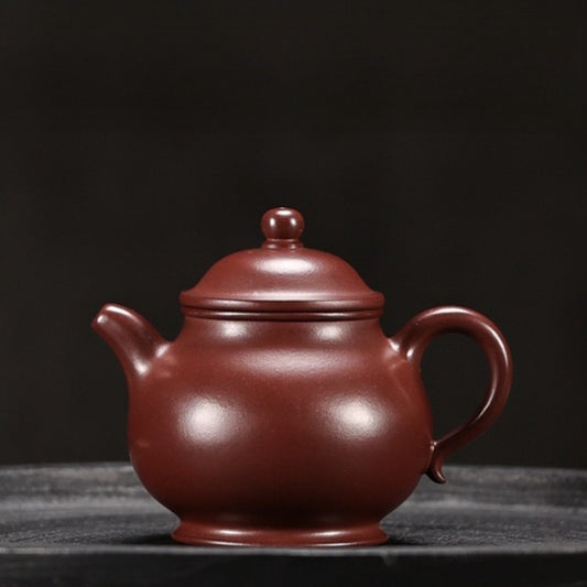 Vollhandgefertigte Yixing Zisha Teekanne [Gao Pan Kanne] (Hong Pi Long - 150ml)