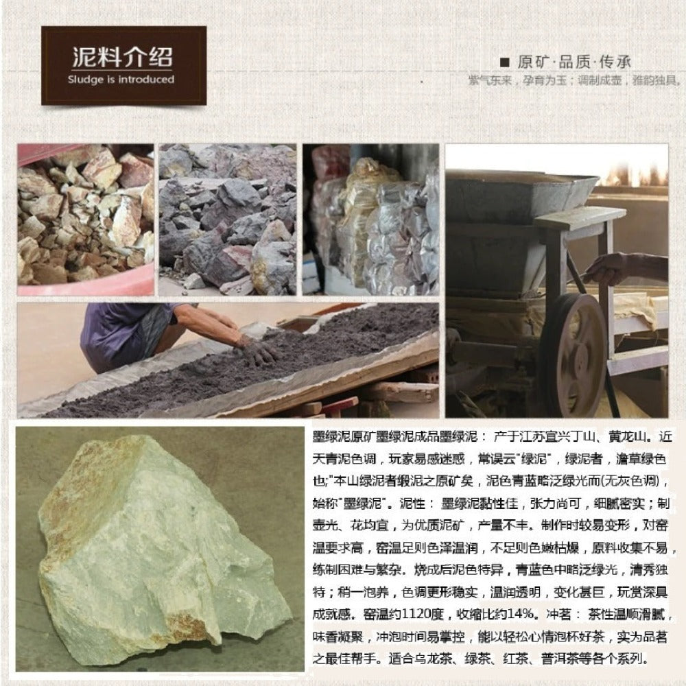 Théière Yixing Zisha entièrement faite à la main [Pot Ziye Shi Piao] (Bensan Lu Ni - 260 ml)