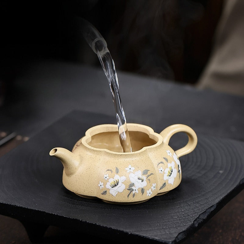 全手工宜兴紫砂茶壶 [隐翠] (本山绿泥 - 120ml)